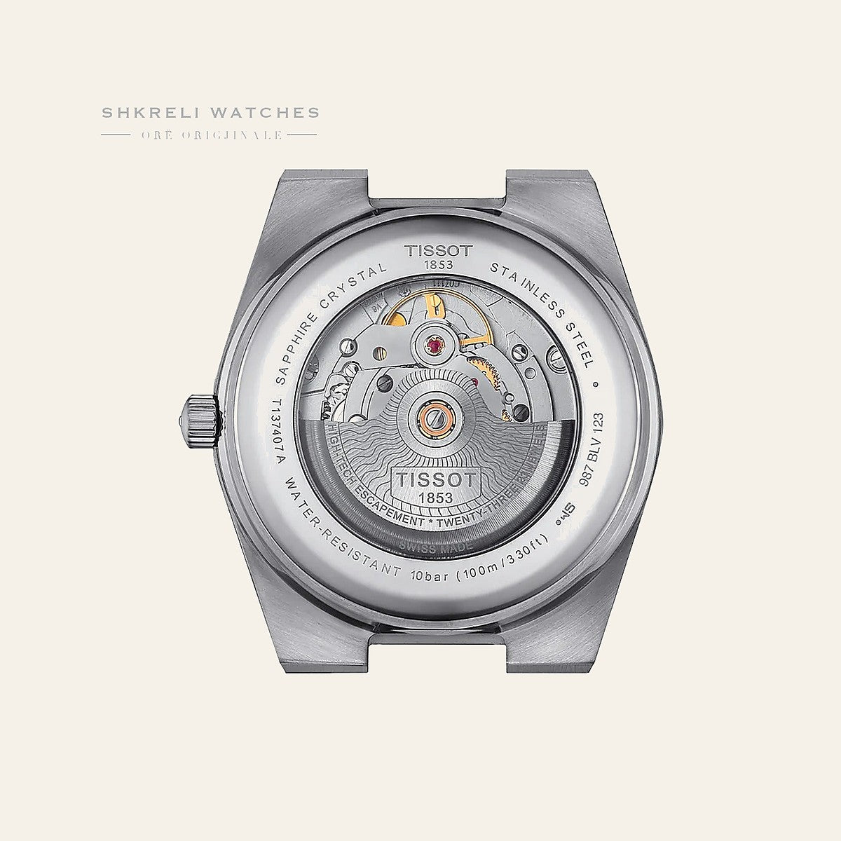 Tissot PRX Gold Bezel Powermatic 80 — pamja 2 | Shkreli Watches