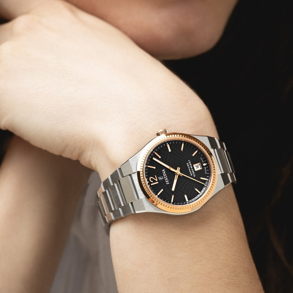 Festina Swiss Made Rivé Quartz (35mm) Mother of Pearl Dial — pamja 9 | Shkreli Watches