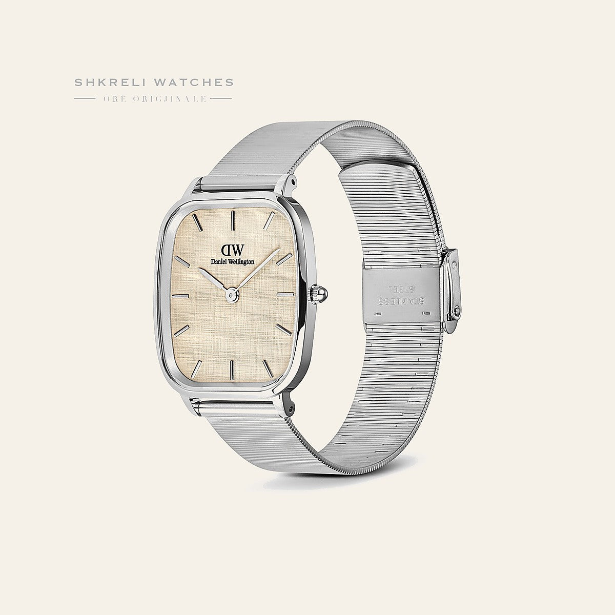 Daniel Wellington Marlon Wire Linen Silver — pamja 3 | Shkreli Watches