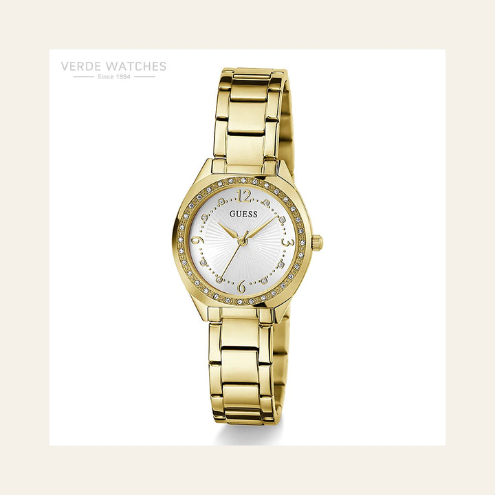 Guess Gold Tone Analog