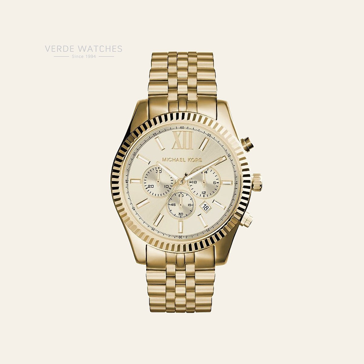 Michael Kors Klasike për Meshkuj — Bezhë — pamja 5 | Shkreli Watches