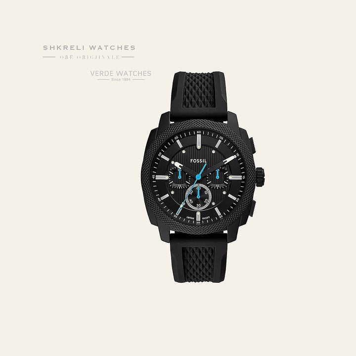 Fossil Machine Chronograph Black Silicone