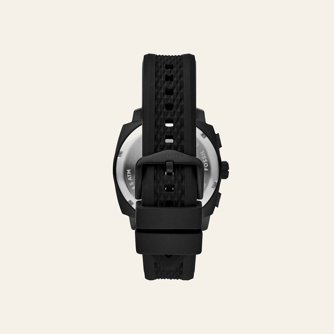 Fossil Machine Chronograph Black Silicone
