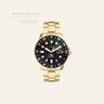 Fossil Blue GMT Gold-Tone