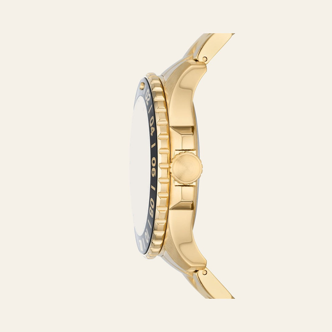 Fossil Blue GMT Gold-Tone