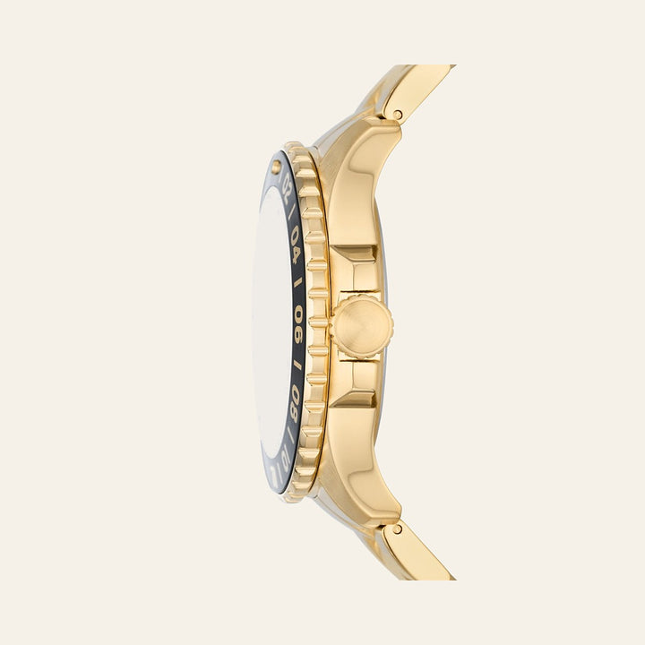 Fossil Blue GMT Gold-Tone