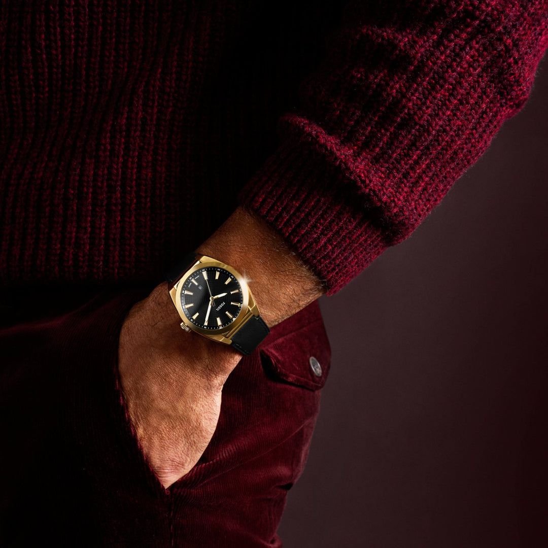 Fossil Everett Three-Hand Date