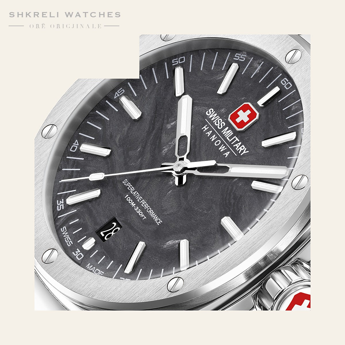 Swiss Military Hanowa Klasike për Meshkuj — Gri — pamja 4 | Shkreli Watches