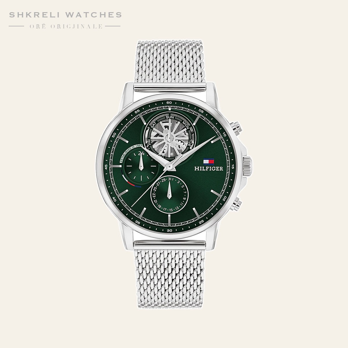 Tommy Hilfiger Silver gents with day-date — Tommy Hilfiger | Shkreli Watches