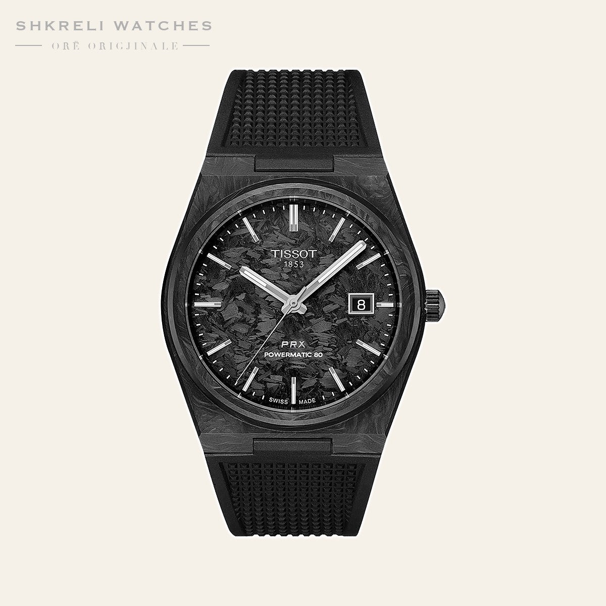 Tissot PRX Carbon Case — pamja 4 | Shkreli Watches