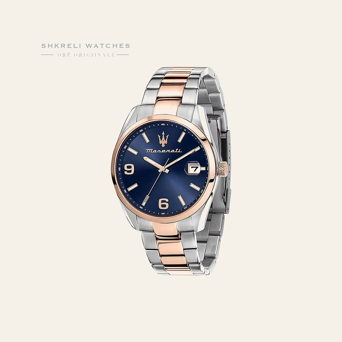 Maserati Klasike — Blu e errët — Maserati | Shkreli Watches