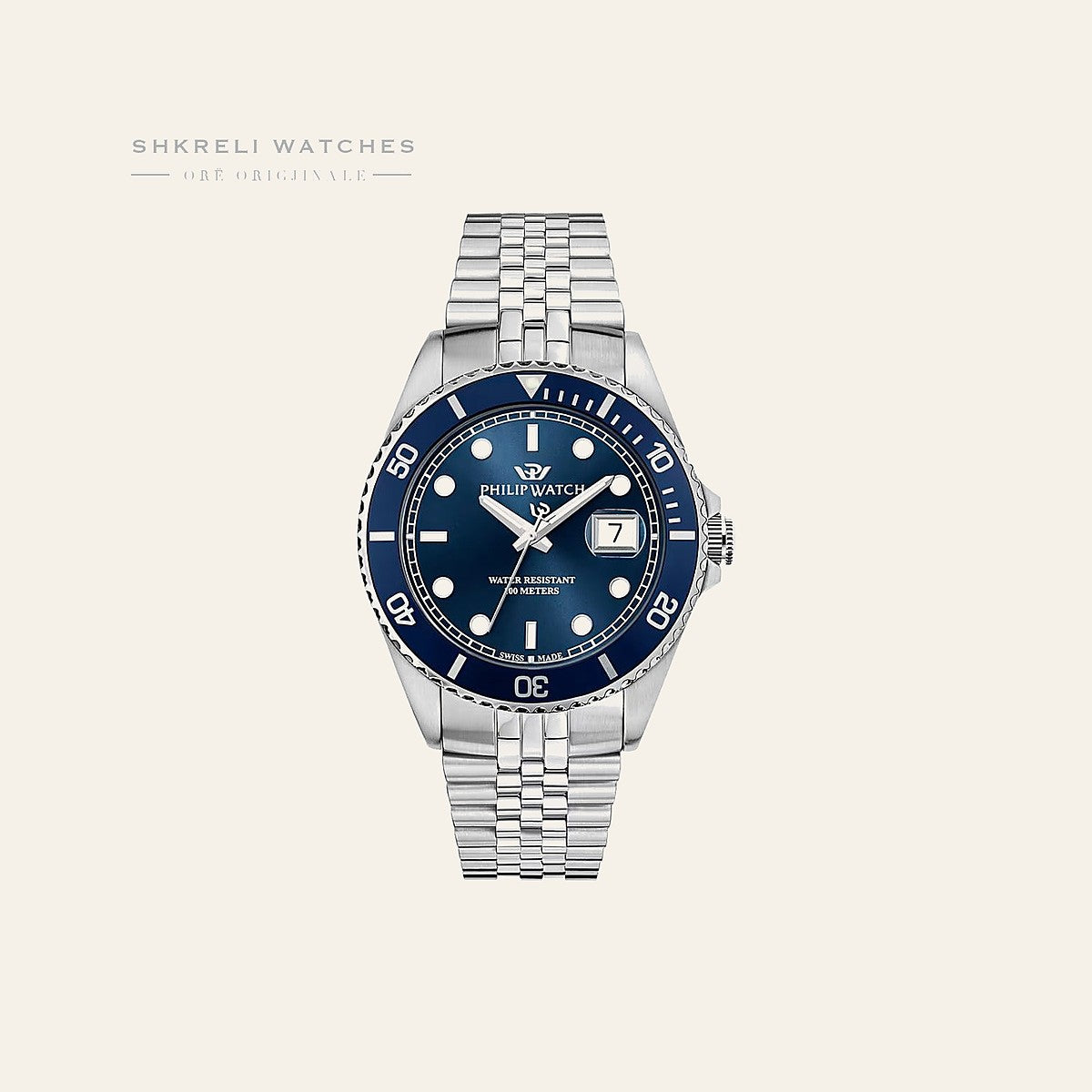 Philip Watch Klasike për Meshkuj — Blu e errët — Philip Watch | Shkreli Watches