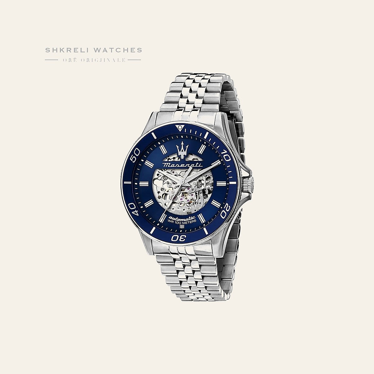 Maserati Automatike për Meshkuj — Blu e errët — Maserati | Shkreli Watches