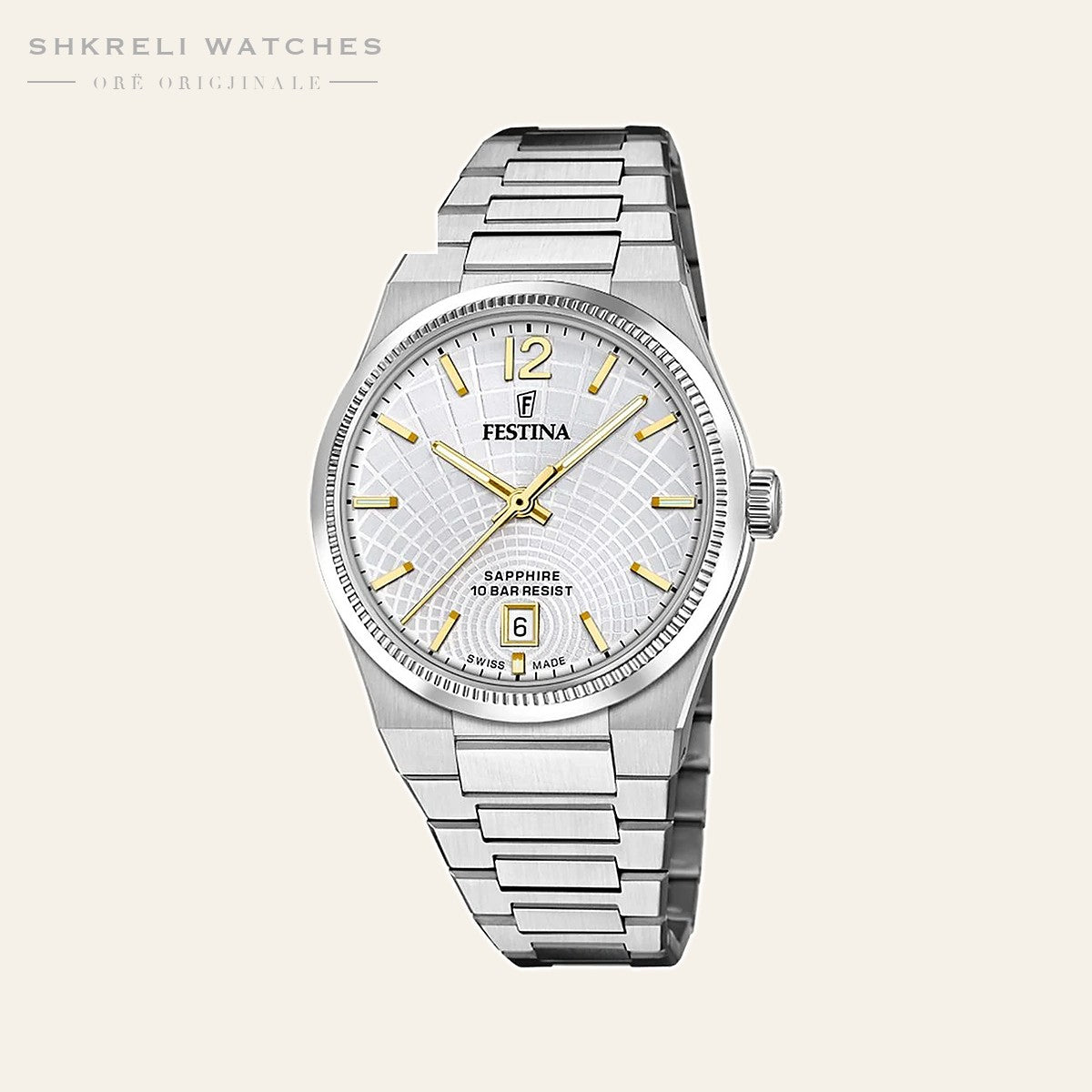 Festina Swiss Made Rivé Quartz (35mm) Mother of Pearl Dial — pamja 6 | Shkreli Watches