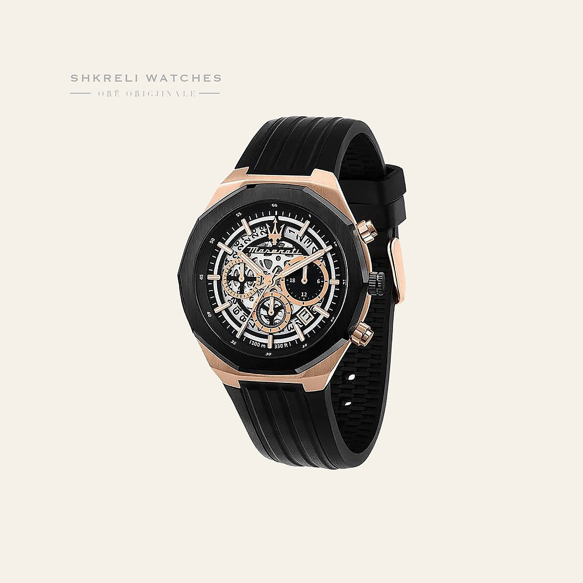 Maserati Klasike — Kafe e errët — Maserati | Shkreli Watches