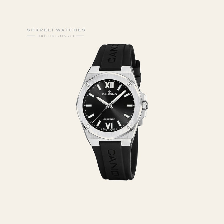 Candino Swiss Black Lady Casual Rubber