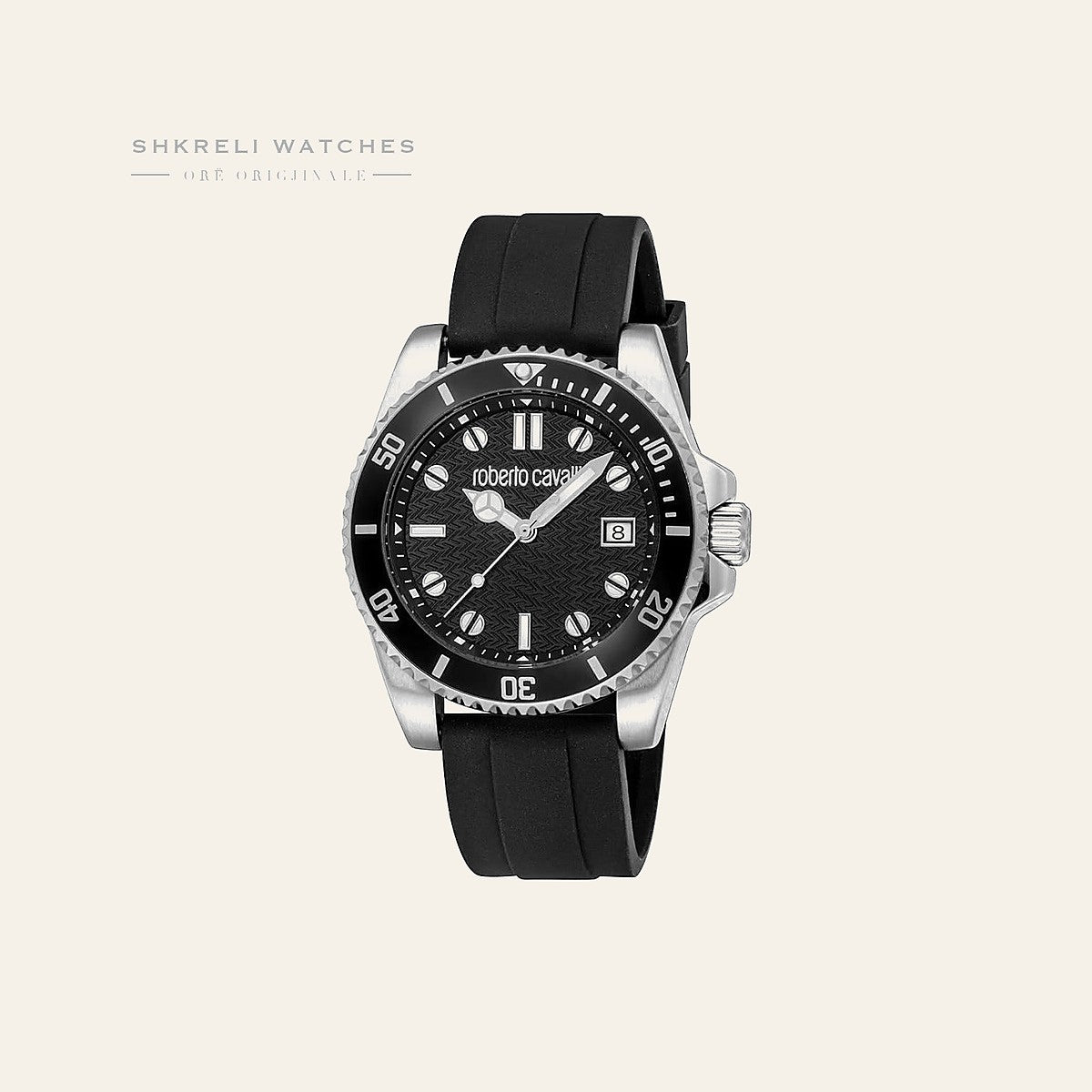 Roberto Cavalli Klasike për Meshkuj — Kafe e errët — Roberto Cavalli | Shkreli Watches