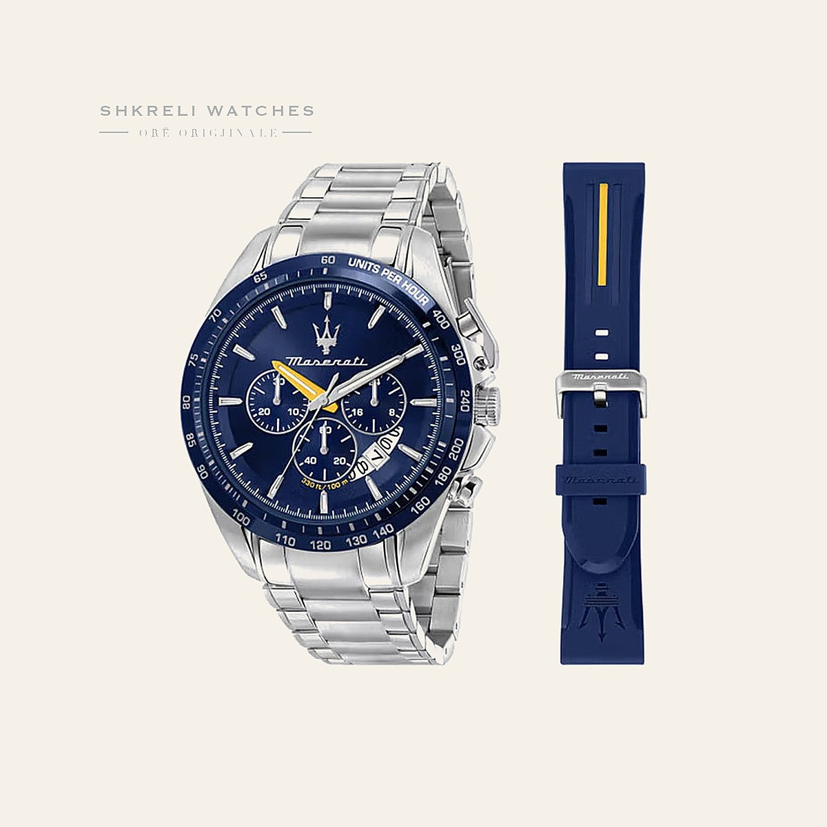 Maserati Klasike — Blu e errët — Maserati | Shkreli Watches