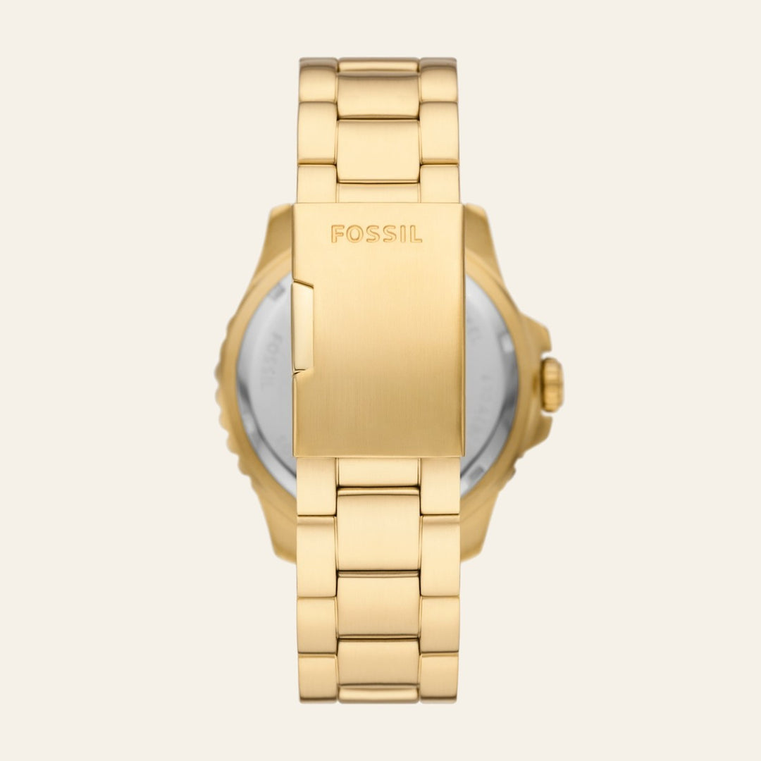Fossil Blue GMT Gold-Tone