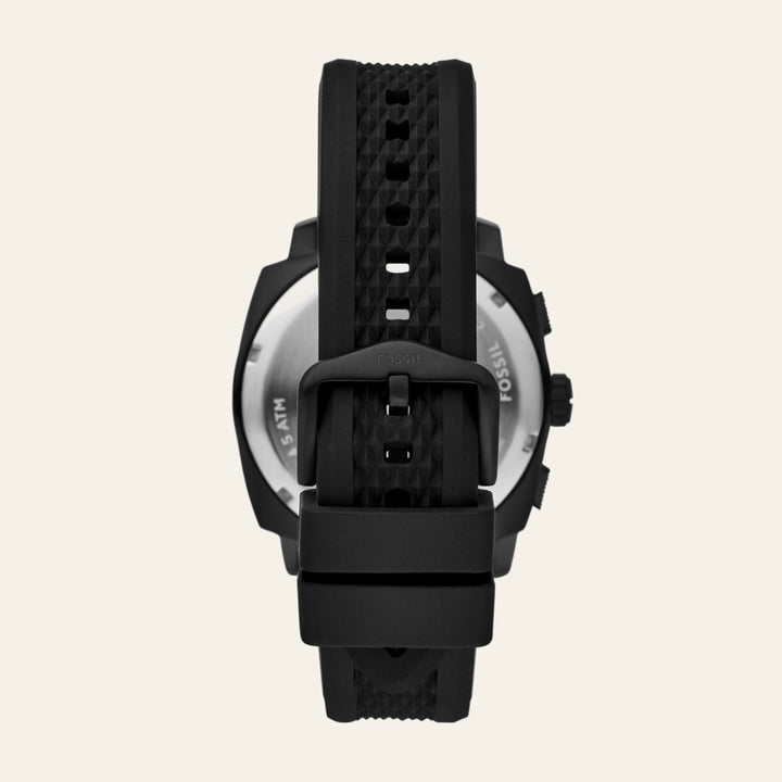 Fossil Machine Chronograph Black Silicone