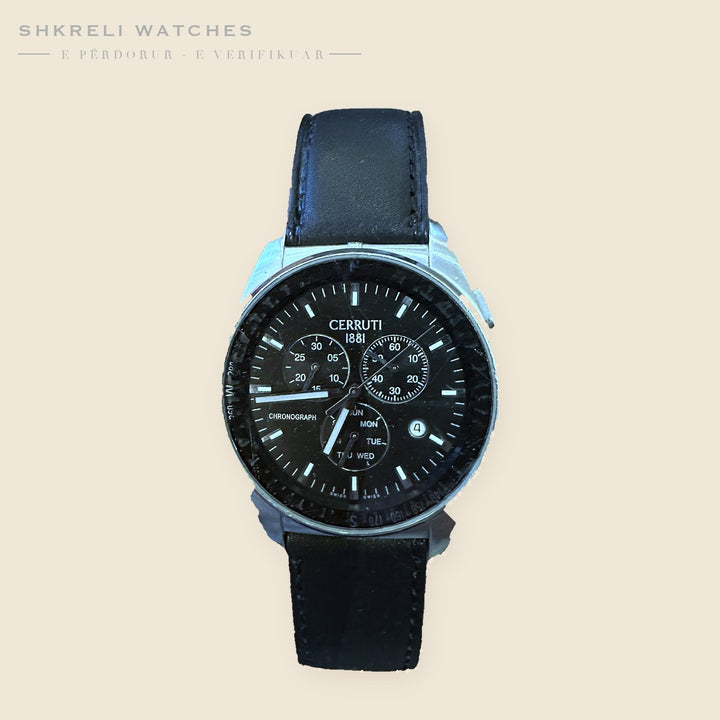 Cerruti 1881 Kronograf — Fushë e Zezë — Shkreli Watches (e përdorur), pamja 1