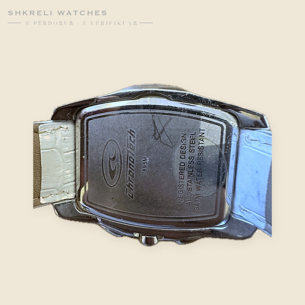 Chronotech Prisma 7895M — Kronograf, Rrip i Bardhë — Shkreli Watches (e përdorur), pamja 2