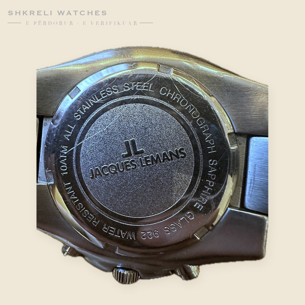 Jacques Lemans Kronograf-Alarm — Safir, 10 ATM — Shkreli Watches (e përdorur), pamja 2
