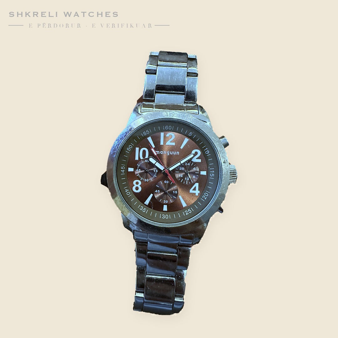 Manguun Kronograf — Fushë Kafe — Shkreli Watches (e përdorur), pamja 1